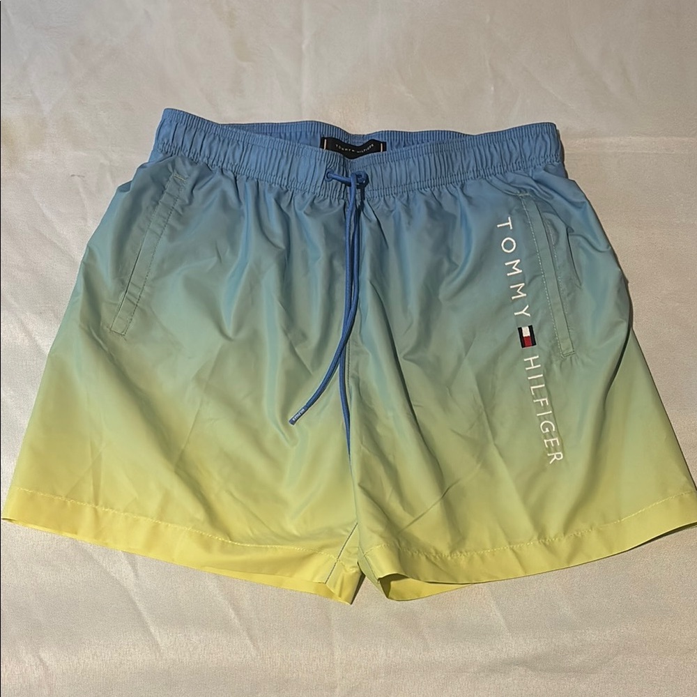Tommy Hilfiger Blue and Yellow Swim Trunks